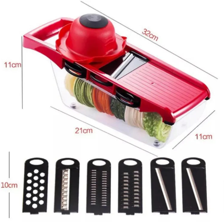10-in-1 Mandoline Slicer Vegetable Cutter – Stainless Steel Blade Kitchen Tool