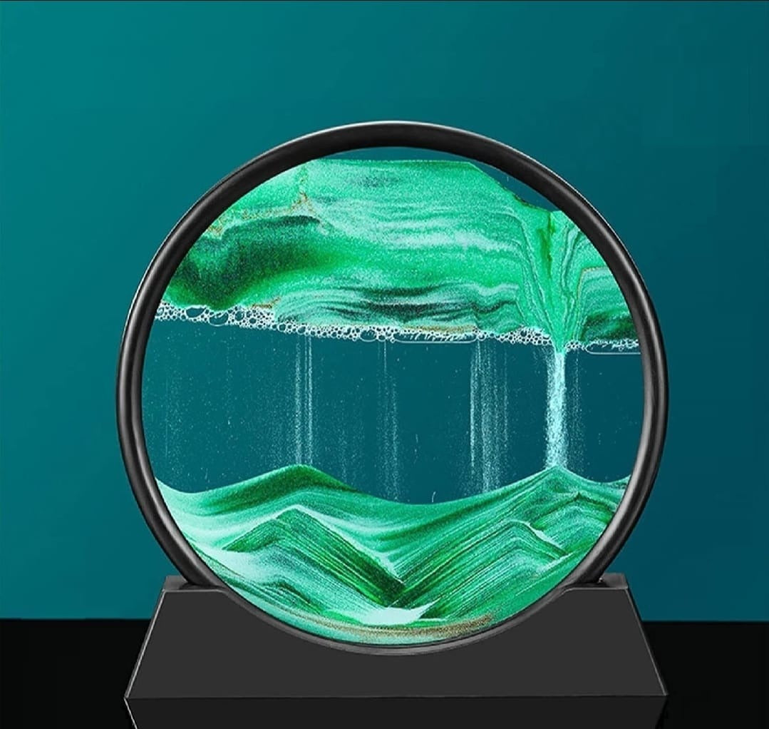 3D Moving Sand Art Lamp – Dynamic Flowing Sand Painting Desk Decor
