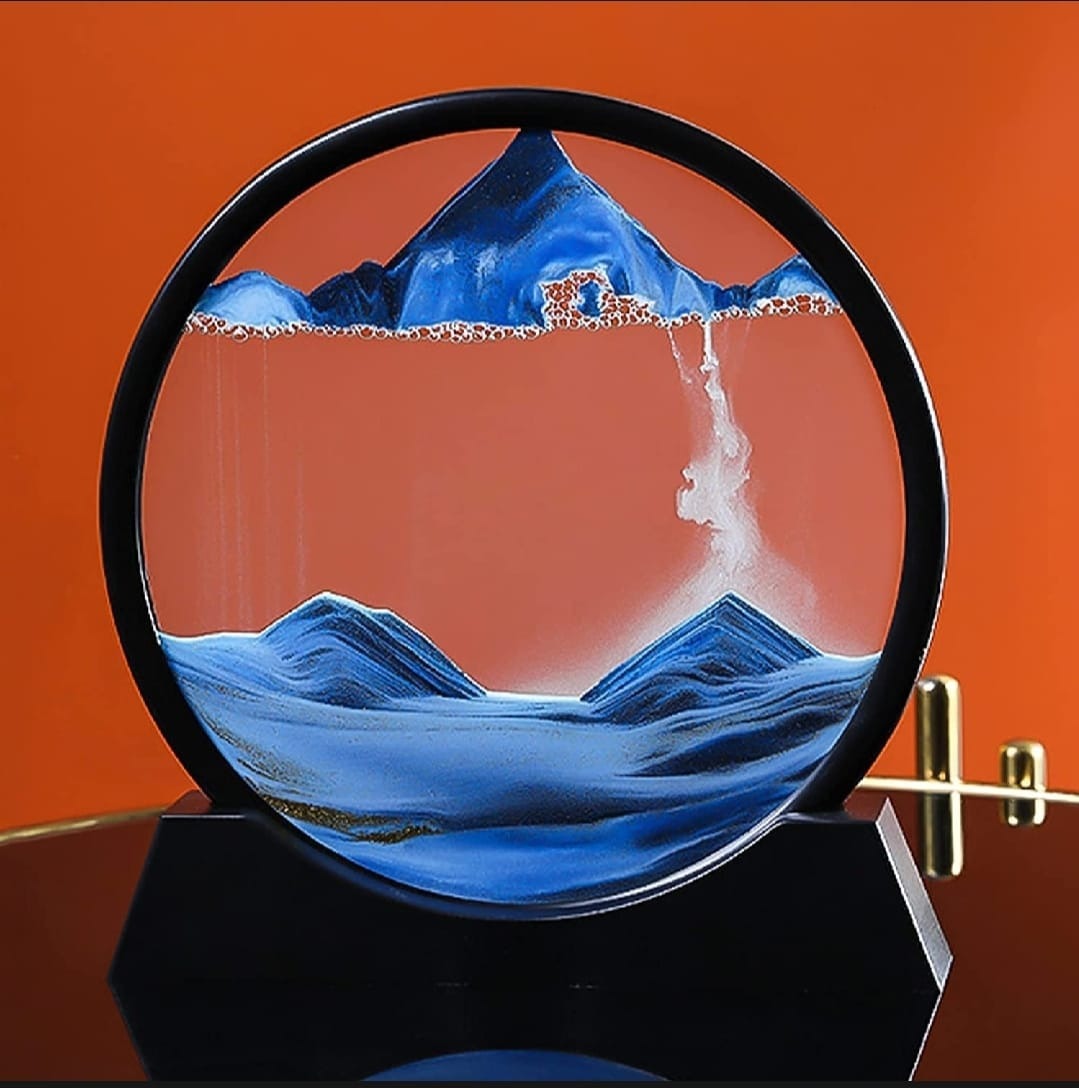 3D Moving Sand Art Lamp – Dynamic Flowing Sand Painting Desk Decor