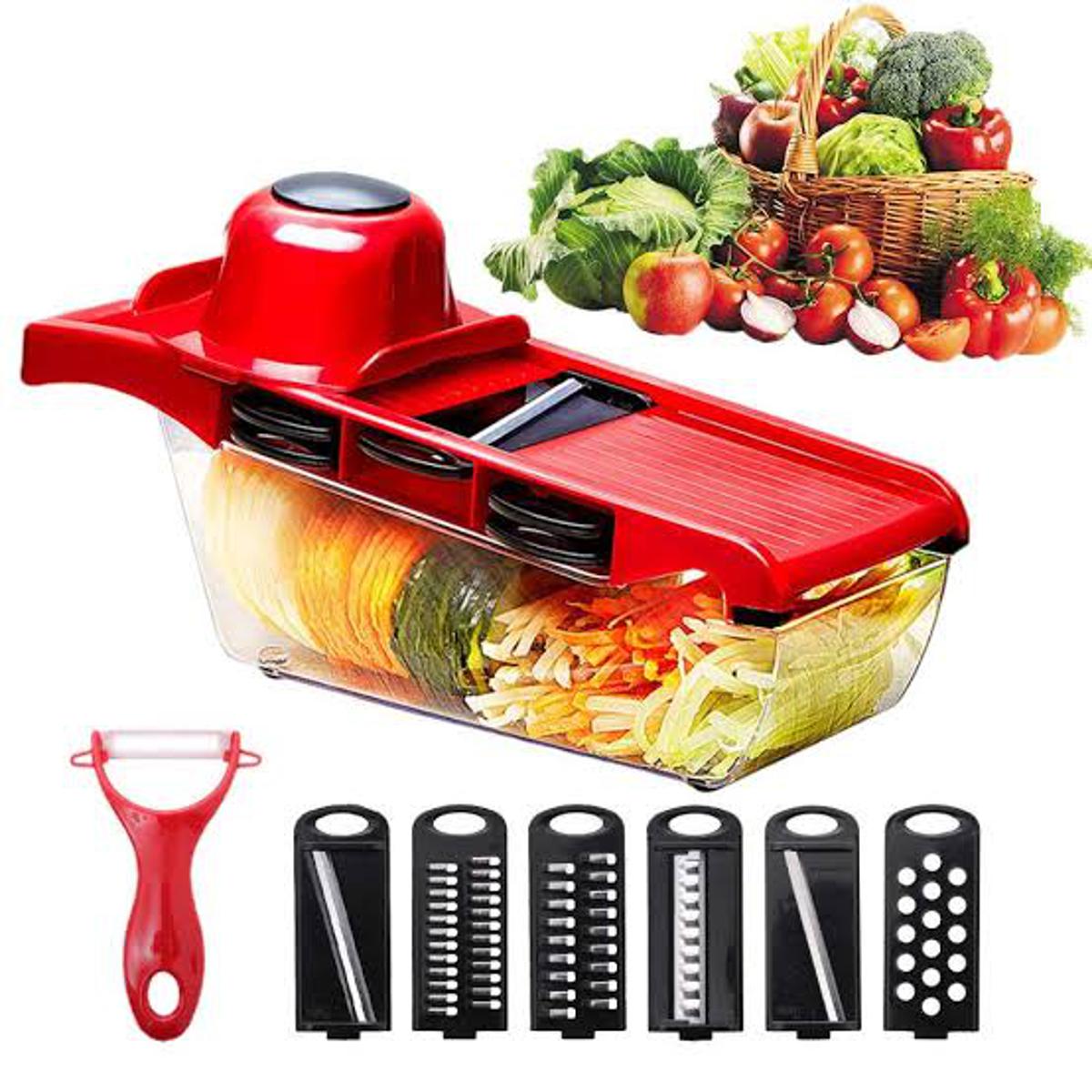 10-in-1 Mandoline Slicer Vegetable Cutter – Stainless Steel Blade Kitchen Tool