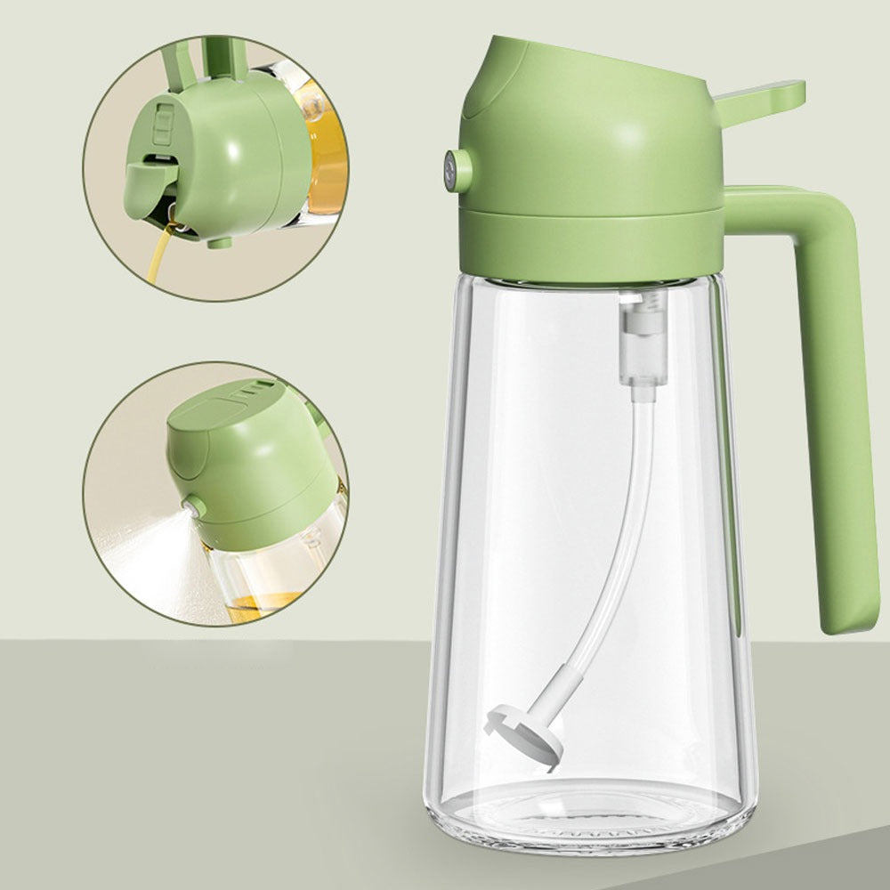2-in-1 Oil Sprayer Bottle for Kitchen – Spray & Pour Cooking Oil Dispenser