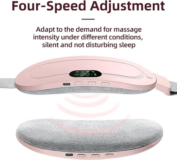 Portable Menstrual Heating Cramp Pad Belt – 3 Heat Levels & 4 Massage Modes