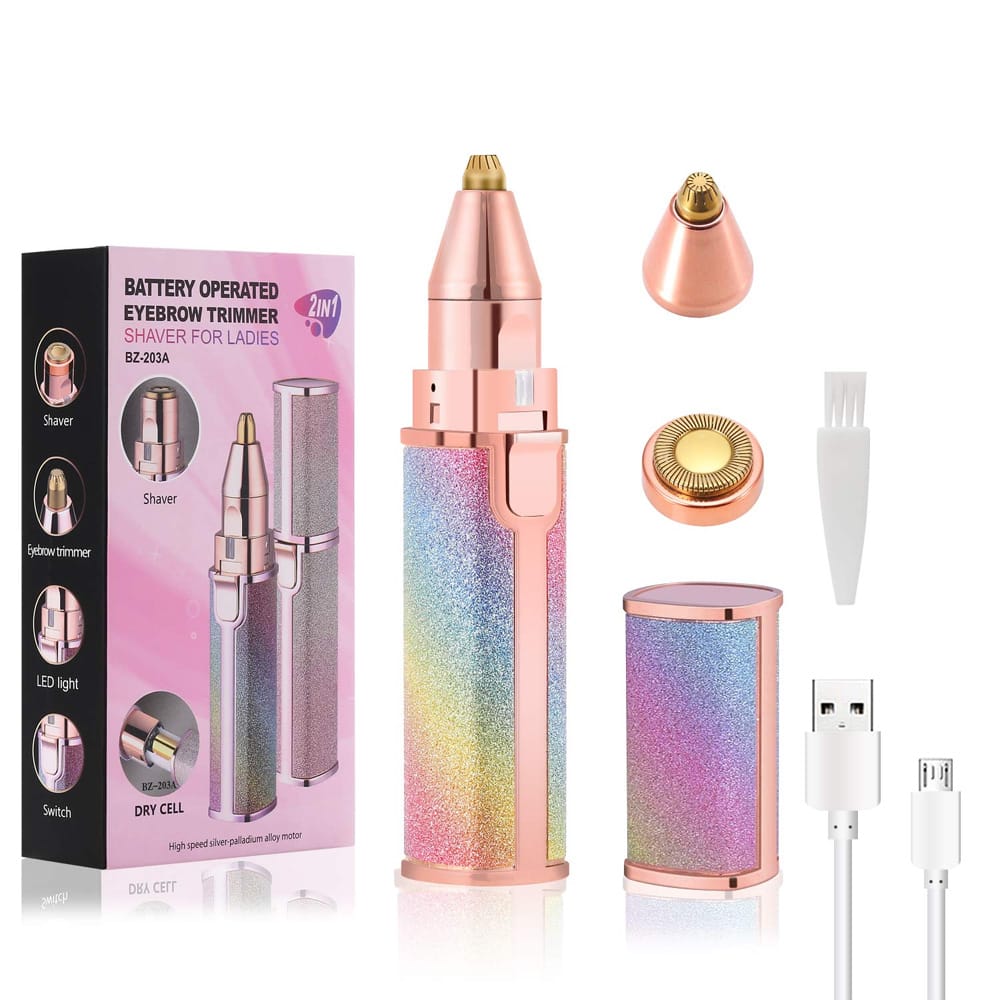 Blawless 2-in-1 USB Rechargeable Eyebrow Trimmer & Shaver HX-203B
