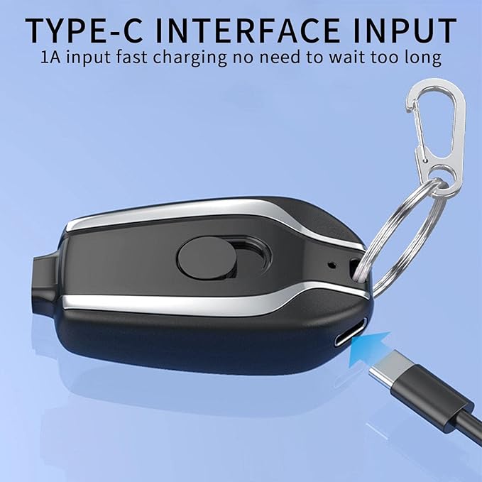 Power Pod Mini Keychain Power Bank – 1500mAh Emergency Charger