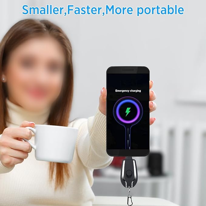 Power Pod Mini Keychain Power Bank – 1500mAh Emergency Charger
