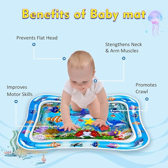 Inflatable Tummy Time Water Mat for Kids – Baby Sensory Play & Activity Mat
