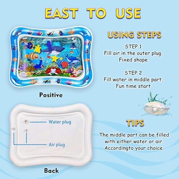Inflatable Tummy Time Water Mat for Kids – Baby Sensory Play & Activity Mat