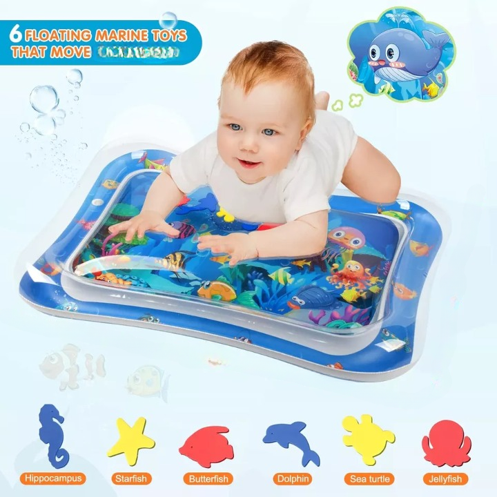 Inflatable Tummy Time Water Mat for Kids – Baby Sensory Play & Activity Mat