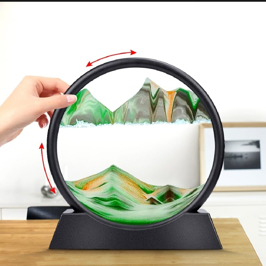 3D Moving Sand Art Lamp – Dynamic Flowing Sand Painting Desk Decor