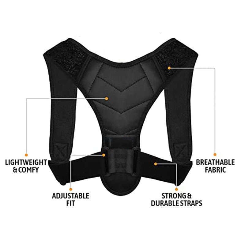 Adjustable Back Support Belt – Breathable Posture Corrector & Spine Support Brace