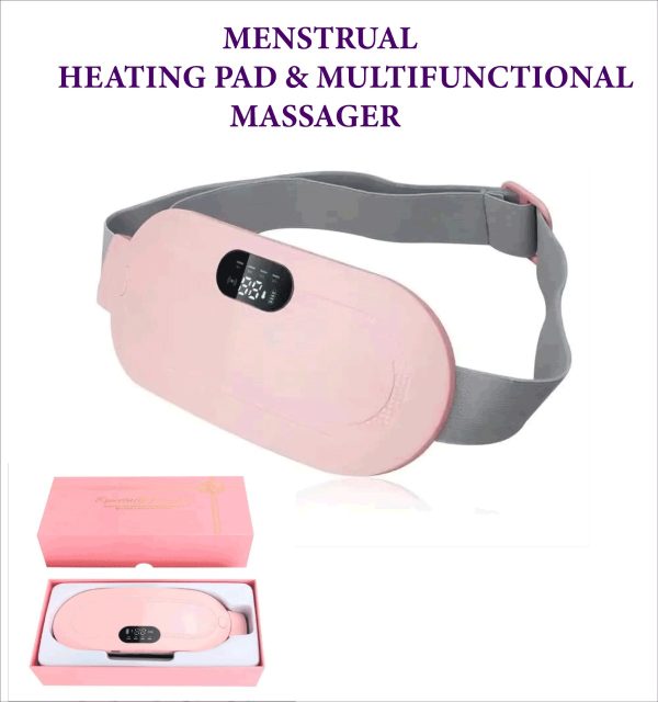 Portable Menstrual Heating Cramp Pad Belt – 3 Heat Levels & 4 Massage Modes