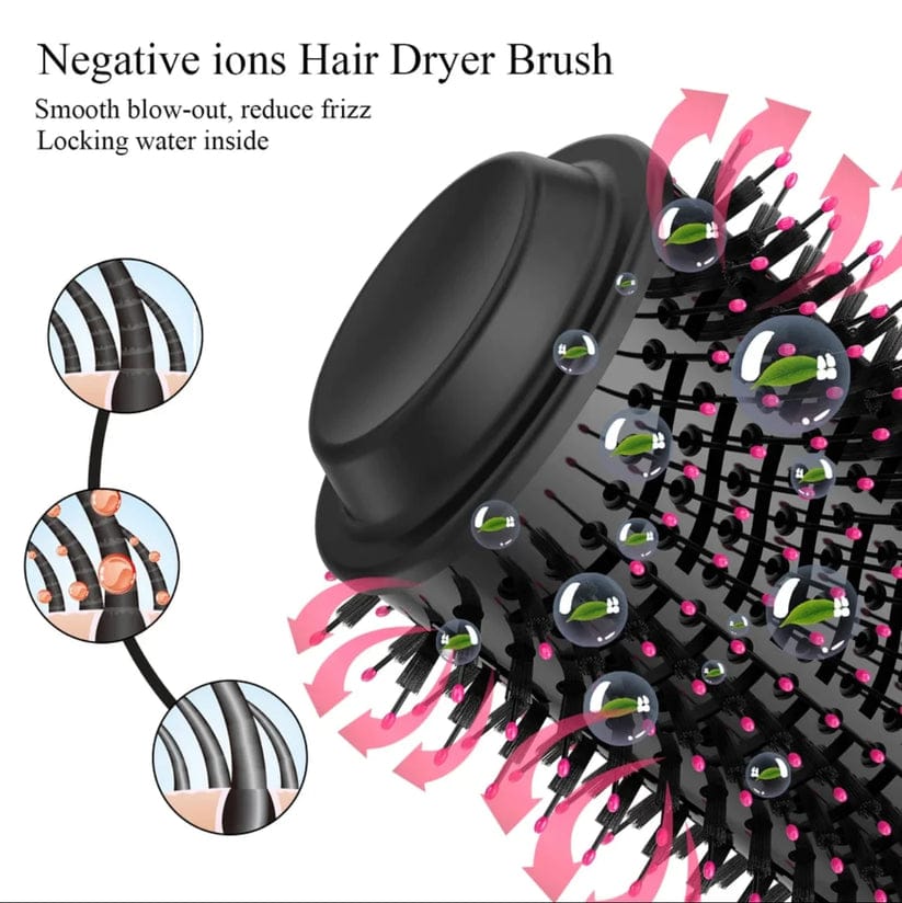 One Step Hot Air Brush 4-in-1 Hair Dryer – Hair Dryer, Straightener, Curler & Volumizer