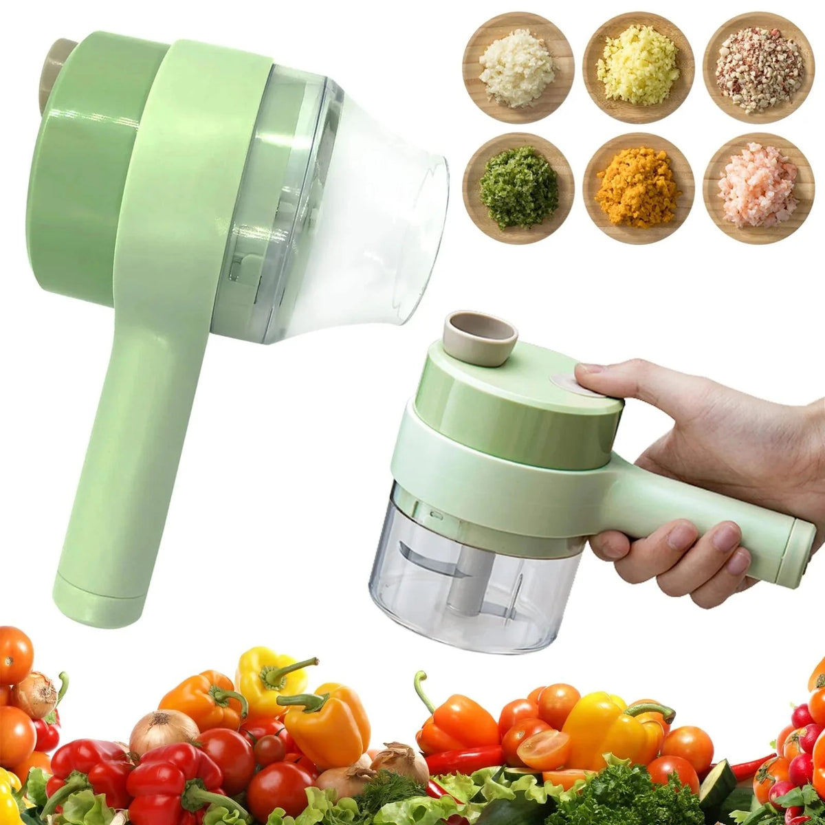 Electric Handheld Vegetable Cutter & Food Chopper – Multifunctional Kitchen Tool