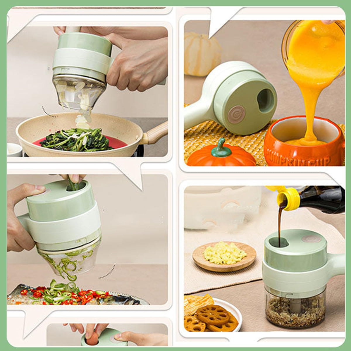 Electric Handheld Vegetable Cutter & Food Chopper – Multifunctional Kitchen Tool