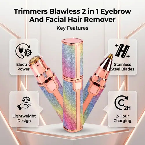 Blawless 2-in-1 USB Rechargeable Eyebrow Trimmer & Shaver HX-203B